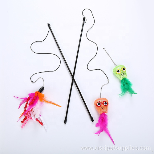 stick suit have three plush cat teaser suit